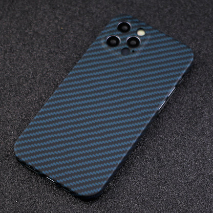 Back Shell for iPhone 13 Pro 6.1 inch Precise Cutout Carbon Fiber / Wavy Texture Aramid Fiber Case Protective Cover