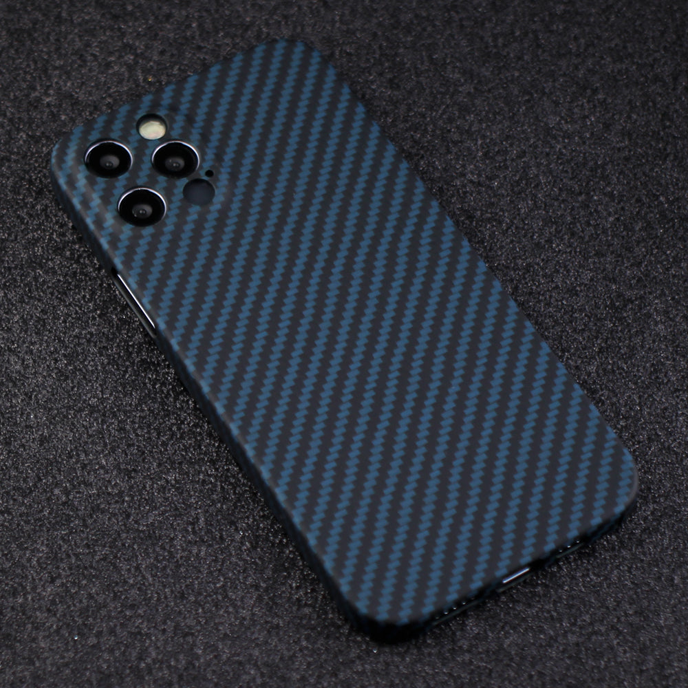 Back Shell for iPhone 13 Pro 6.1 inch Precise Cutout Carbon Fiber / Wavy Texture Aramid Fiber Case Protective Cover