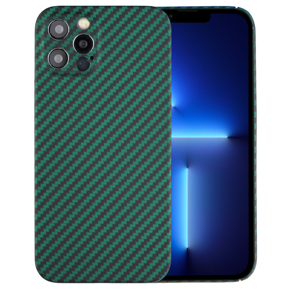 Back Shell for iPhone 13 Pro 6.1 inch Precise Cutout Carbon Fiber / Wavy Texture Aramid Fiber Case Protective Cover