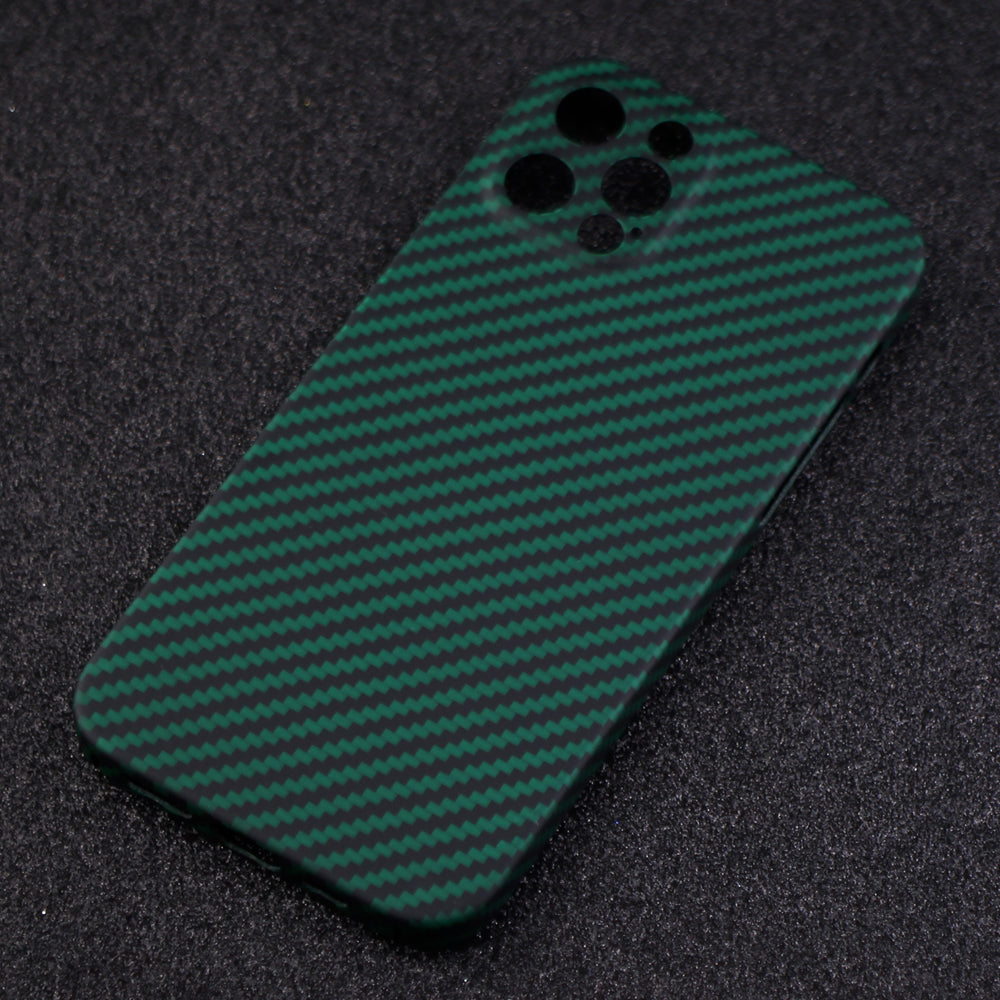Back Shell for iPhone 13 Pro 6.1 inch Precise Cutout Carbon Fiber / Wavy Texture Aramid Fiber Case Protective Cover