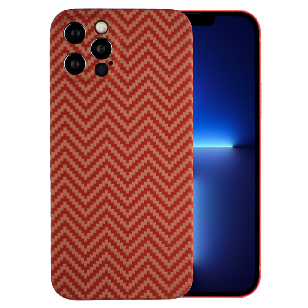 Back Shell for iPhone 13 Pro 6.1 inch Precise Cutout Carbon Fiber / Wavy Texture Aramid Fiber Case Protective Cover