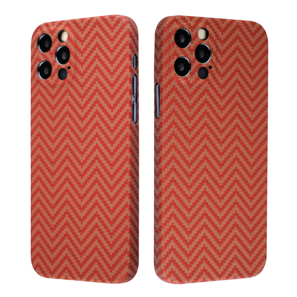 Back Shell for iPhone 13 Pro 6.1 inch Precise Cutout Carbon Fiber / Wavy Texture Aramid Fiber Case Protective Cover