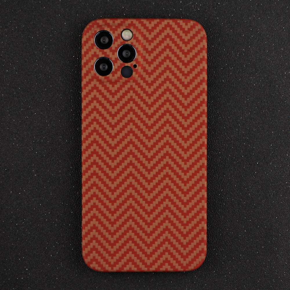 Back Shell for iPhone 13 Pro 6.1 inch Precise Cutout Carbon Fiber / Wavy Texture Aramid Fiber Case Protective Cover