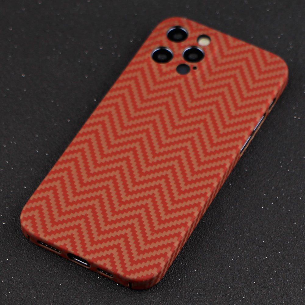 Back Shell for iPhone 13 Pro 6.1 inch Precise Cutout Carbon Fiber / Wavy Texture Aramid Fiber Case Protective Cover