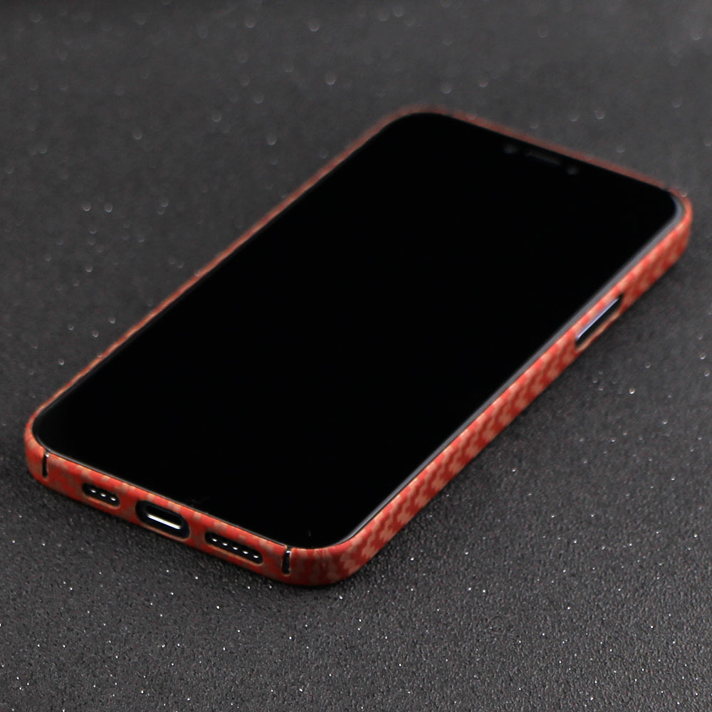 Back Shell for iPhone 13 Pro 6.1 inch Precise Cutout Carbon Fiber / Wavy Texture Aramid Fiber Case Protective Cover
