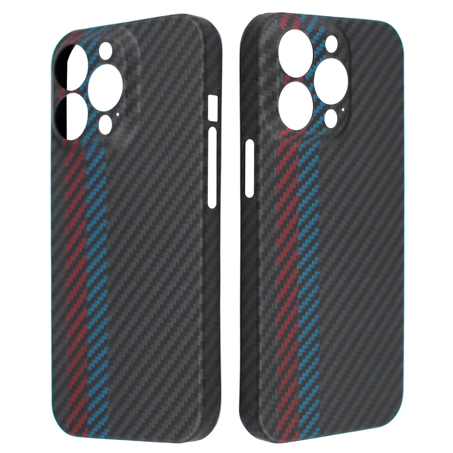 For iPhone 13 Pro 6.1 inch Scratch Resistant Color Splicing Mobile Phone Protective Cover, Precise Cutout Carbon Fiber Texture Aramid Fiber Back Case