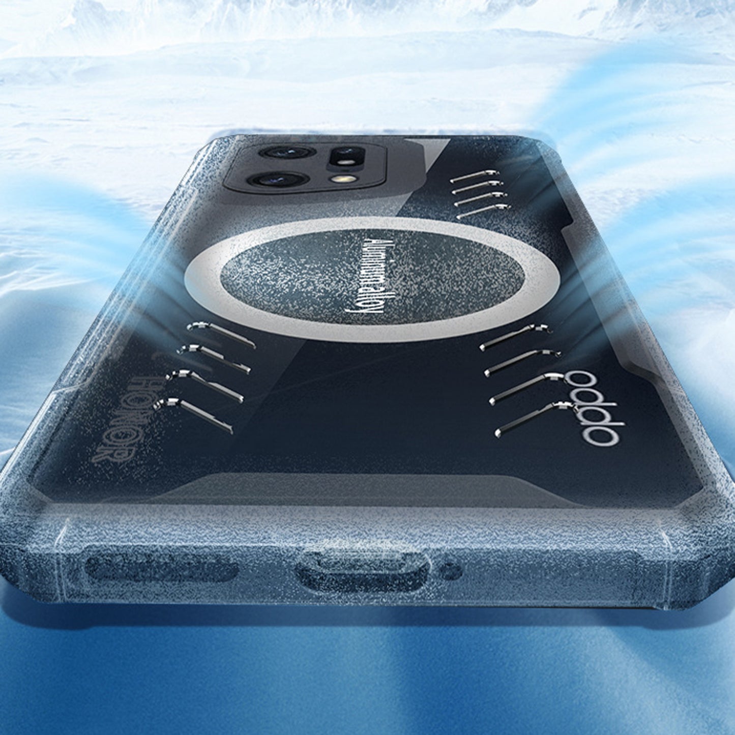 For Oppo Find X5 Pro 5G Clear Phone Shell Cover Graphene Heat Dissipation Gaming Cooling Phone Case Works for Magnetic Car Mount Holder