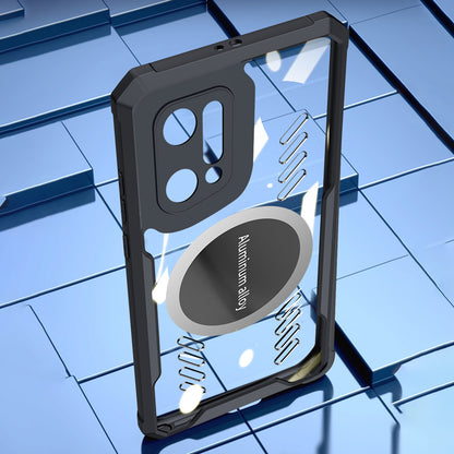 For Oppo Find X5 Pro 5G Clear Phone Shell Cover Graphene Heat Dissipation Gaming Cooling Phone Case Works for Magnetic Car Mount Holder