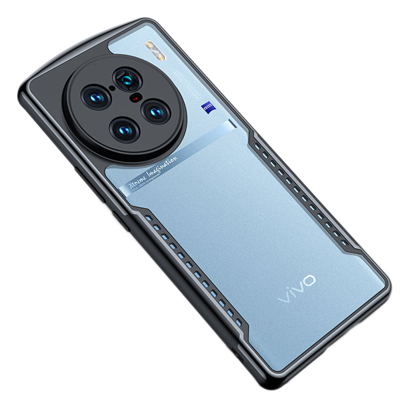 XUNDD Phone Case For vivo X90 Pro+ 5G, Carbon Fiber Texture TPU+Acrylic Protective Mobile Phone Back Cover