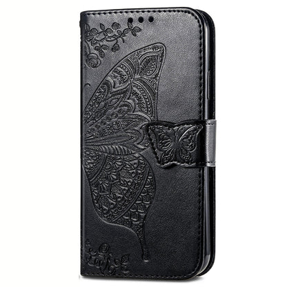 For Honor X8 5G PU Leather Protective Phone Case Imprinted Butterfly Pattern Shockproof Flip Phone Cover with Stand Wallet