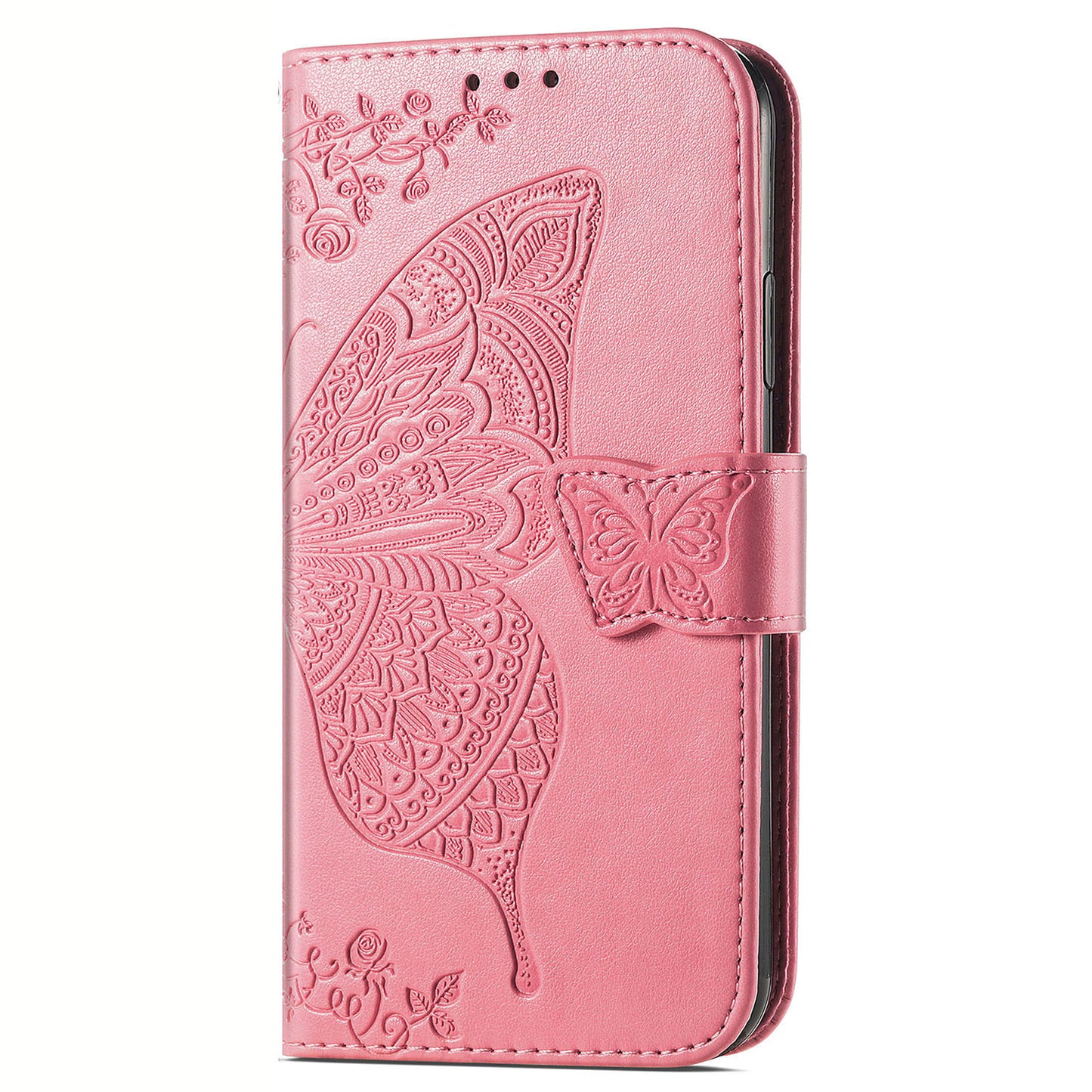 For Honor X8 5G PU Leather Protective Phone Case Imprinted Butterfly Pattern Shockproof Flip Phone Cover with Stand Wallet