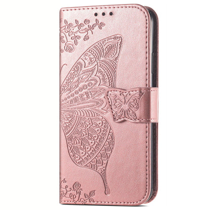 For Honor X8 5G PU Leather Protective Phone Case Imprinted Butterfly Pattern Shockproof Flip Phone Cover with Stand Wallet