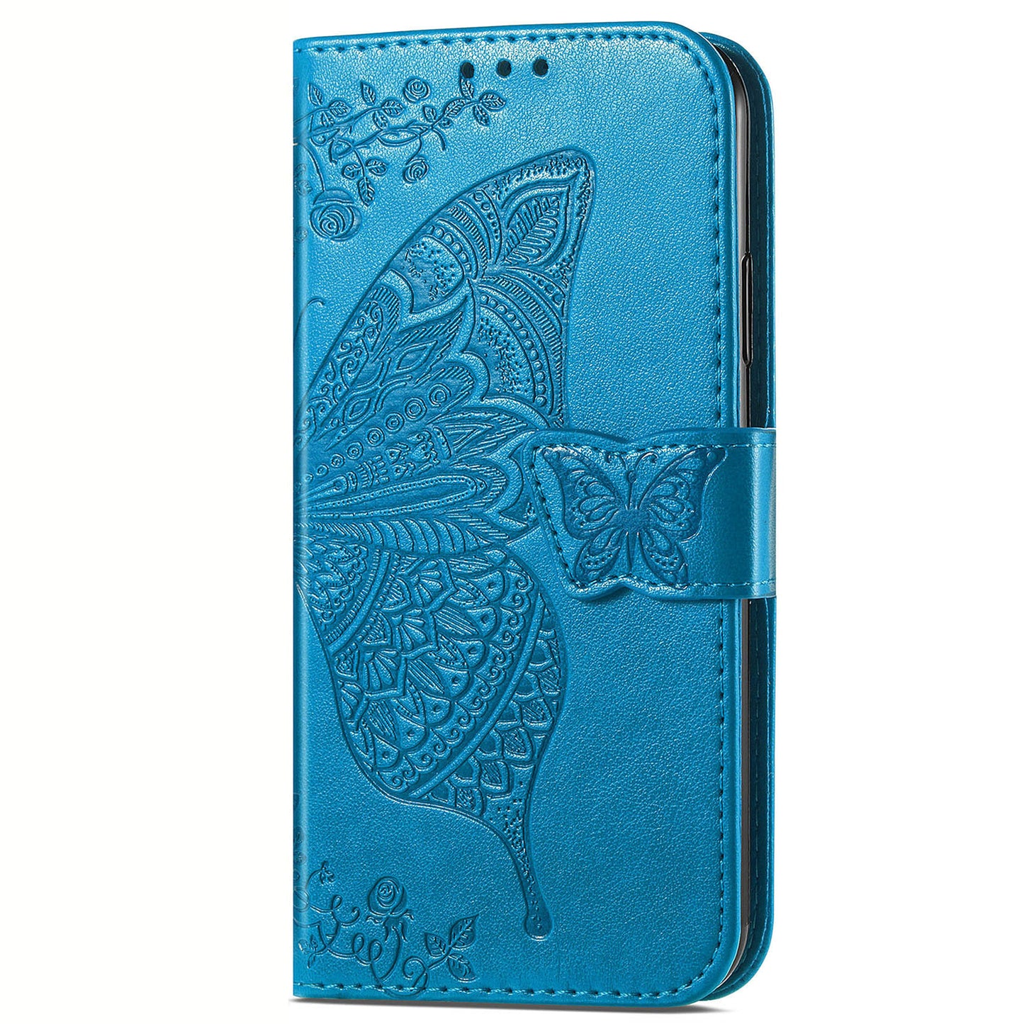 For Honor X8 5G PU Leather Protective Phone Case Imprinted Butterfly Pattern Shockproof Flip Phone Cover with Stand Wallet