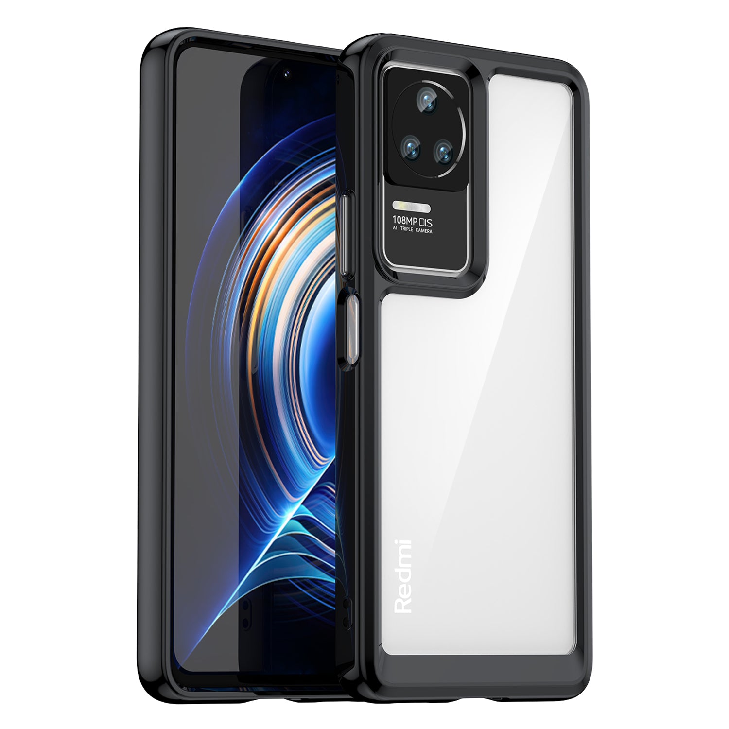 Cell Phone Case for Xiaomi Redmi K50 / K50 Pro / K60E 5G, TPU Frame Acrylic Back Anti-drop Cover