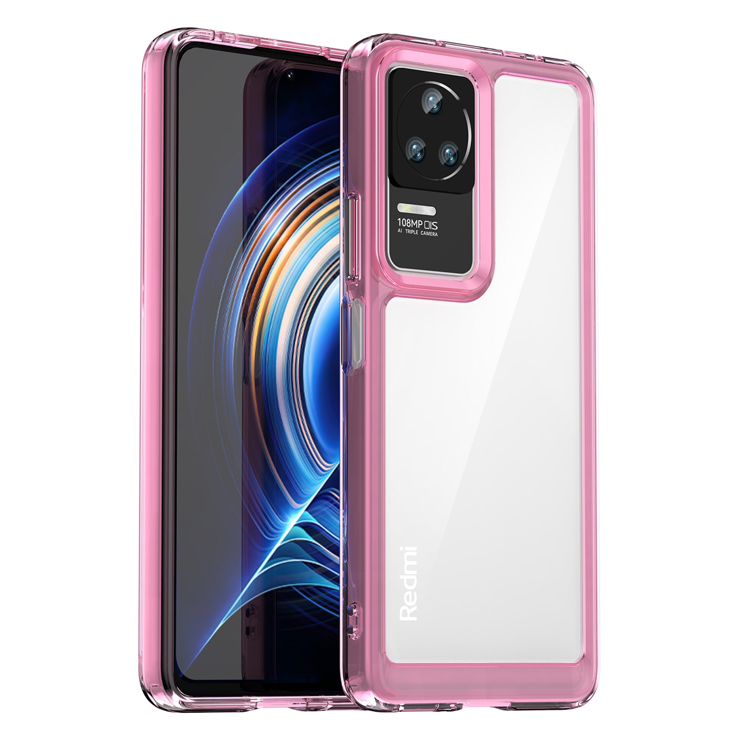 Cell Phone Case for Xiaomi Redmi K50 / K50 Pro / K60E 5G, TPU Frame Acrylic Back Anti-drop Cover