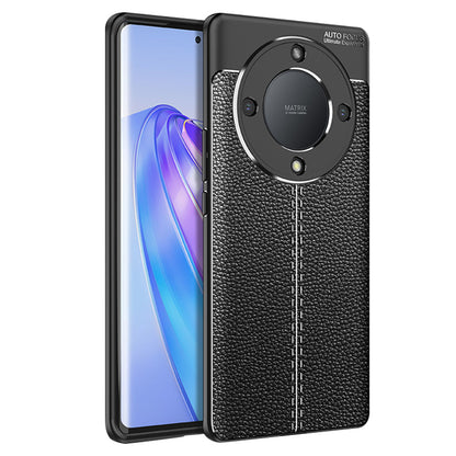 For Honor X9a 5G Drop-proof Mobile Phone Case Litchi Texture TPU Slim Protective Phone Cover