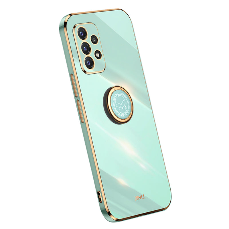 XINLI Anti-scratch Phone Case For Samsung Galaxy A32 5G / M32 5G, Electroplating Phone Cover Kickstand
