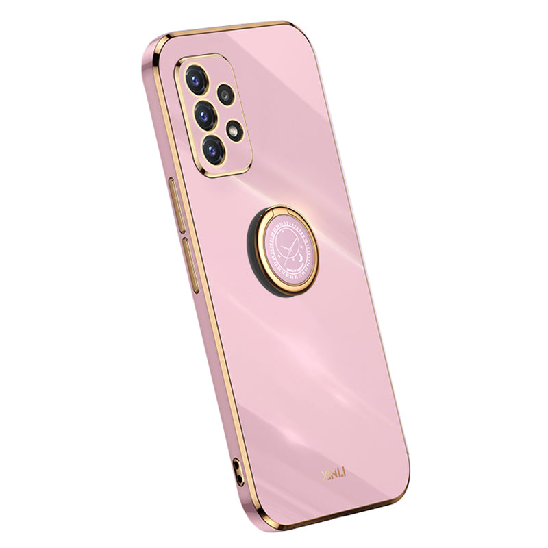 XINLI Anti-scratch Phone Case For Samsung Galaxy A32 5G / M32 5G, Electroplating Phone Cover Kickstand