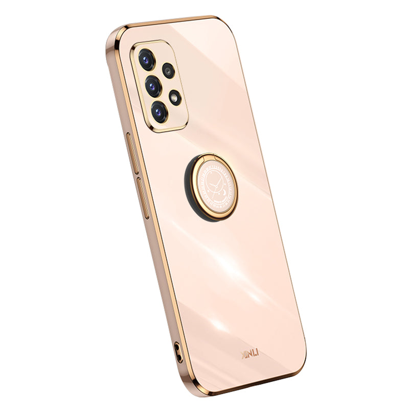 XINLI Anti-scratch Phone Case For Samsung Galaxy A32 5G / M32 5G, Electroplating Phone Cover Kickstand