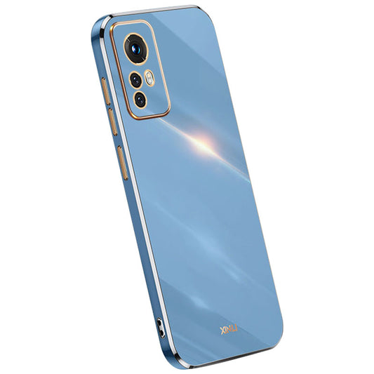 XINLI for Xiaomi 12 Lite 5G Soft TPU Phone Case, Shockproof Electroplating Full Camera Lens Protection Cover