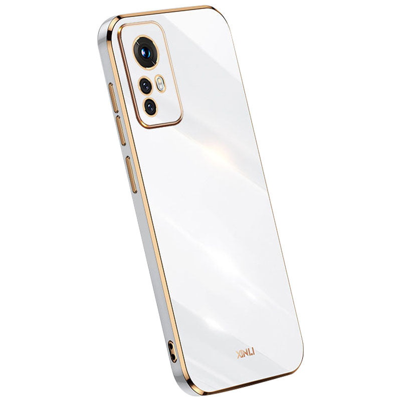 XINLI for Xiaomi 12 Lite 5G Soft TPU Phone Case, Shockproof Electroplating Full Camera Lens Protection Cover