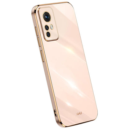 XINLI for Xiaomi 12 Lite 5G Soft TPU Phone Case, Shockproof Electroplating Full Camera Lens Protection Cover