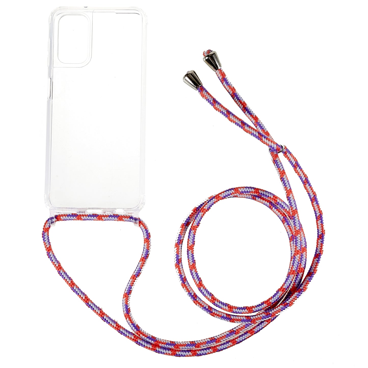 For Samsung Galaxy A04s 4G (164.7 x 76.7 x 9.1 mm Phone Case Clear Acrylic + TPU Bumper Protective Cover with Lanyard