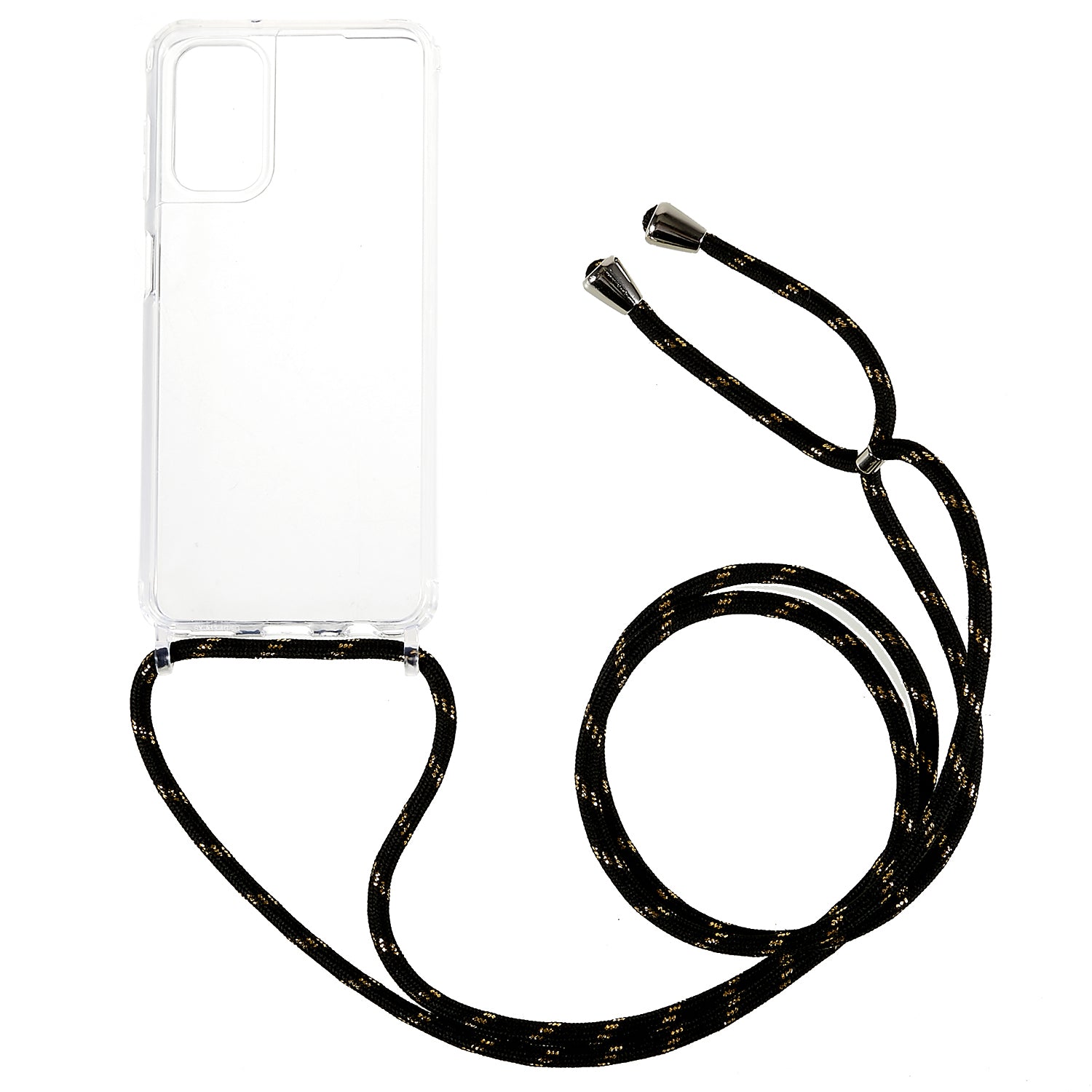 For Samsung Galaxy A04s 4G (164.7 x 76.7 x 9.1 mm Phone Case Clear Acrylic + TPU Bumper Protective Cover with Lanyard