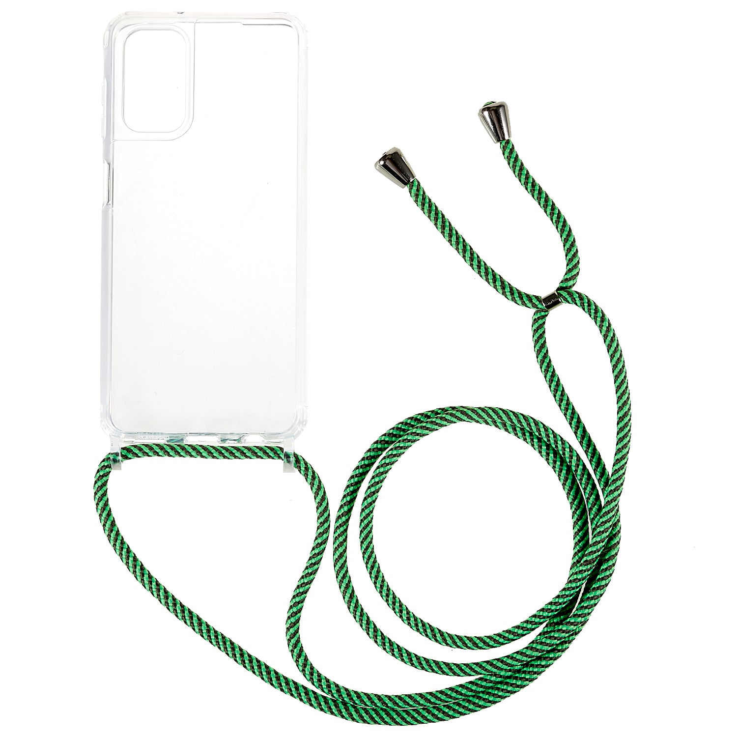 For Samsung Galaxy A04s 4G (164.7 x 76.7 x 9.1 mm Phone Case Clear Acrylic + TPU Bumper Protective Cover with Lanyard