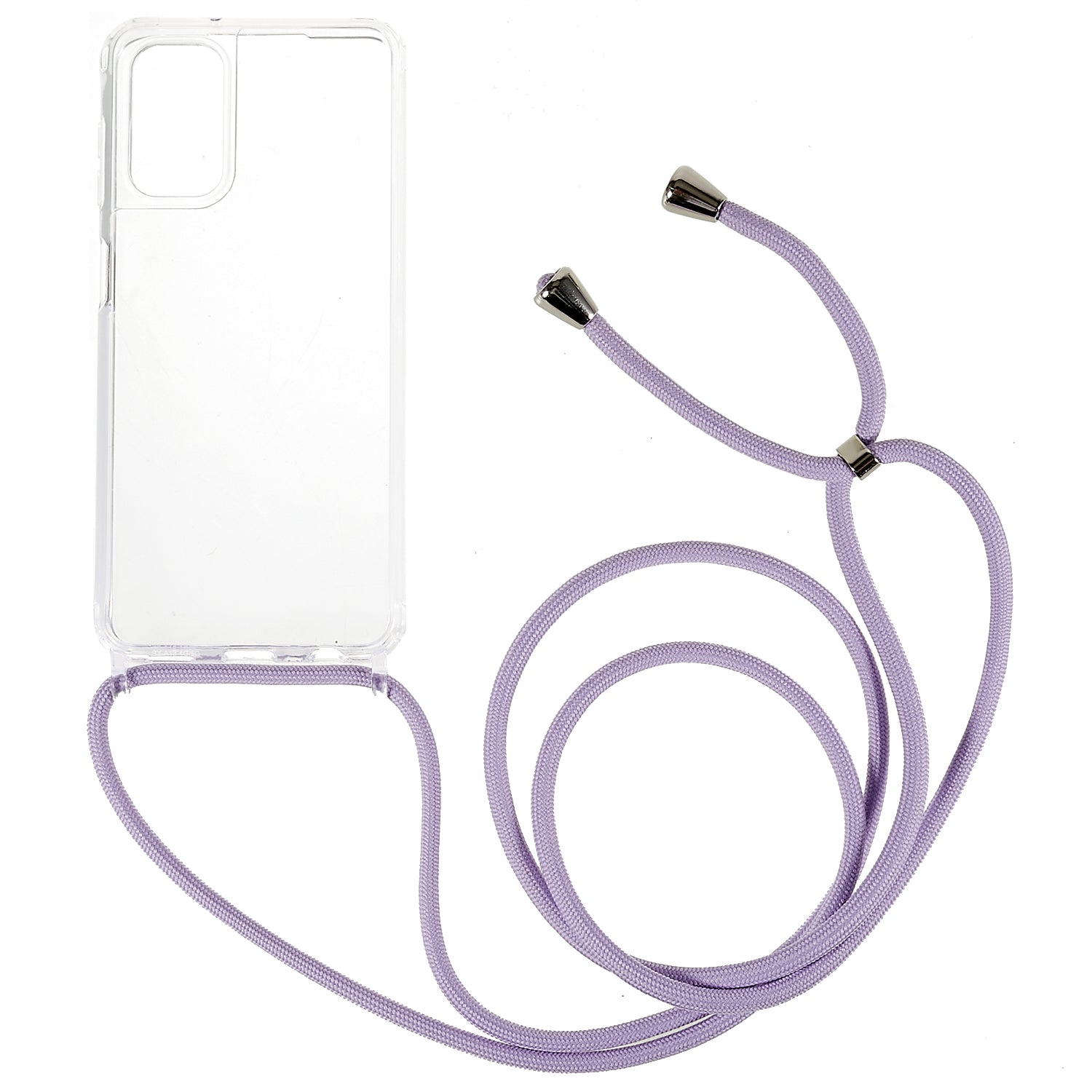For Samsung Galaxy A04s 4G (164.7 x 76.7 x 9.1 mm Phone Case Clear Acrylic + TPU Bumper Protective Cover with Lanyard