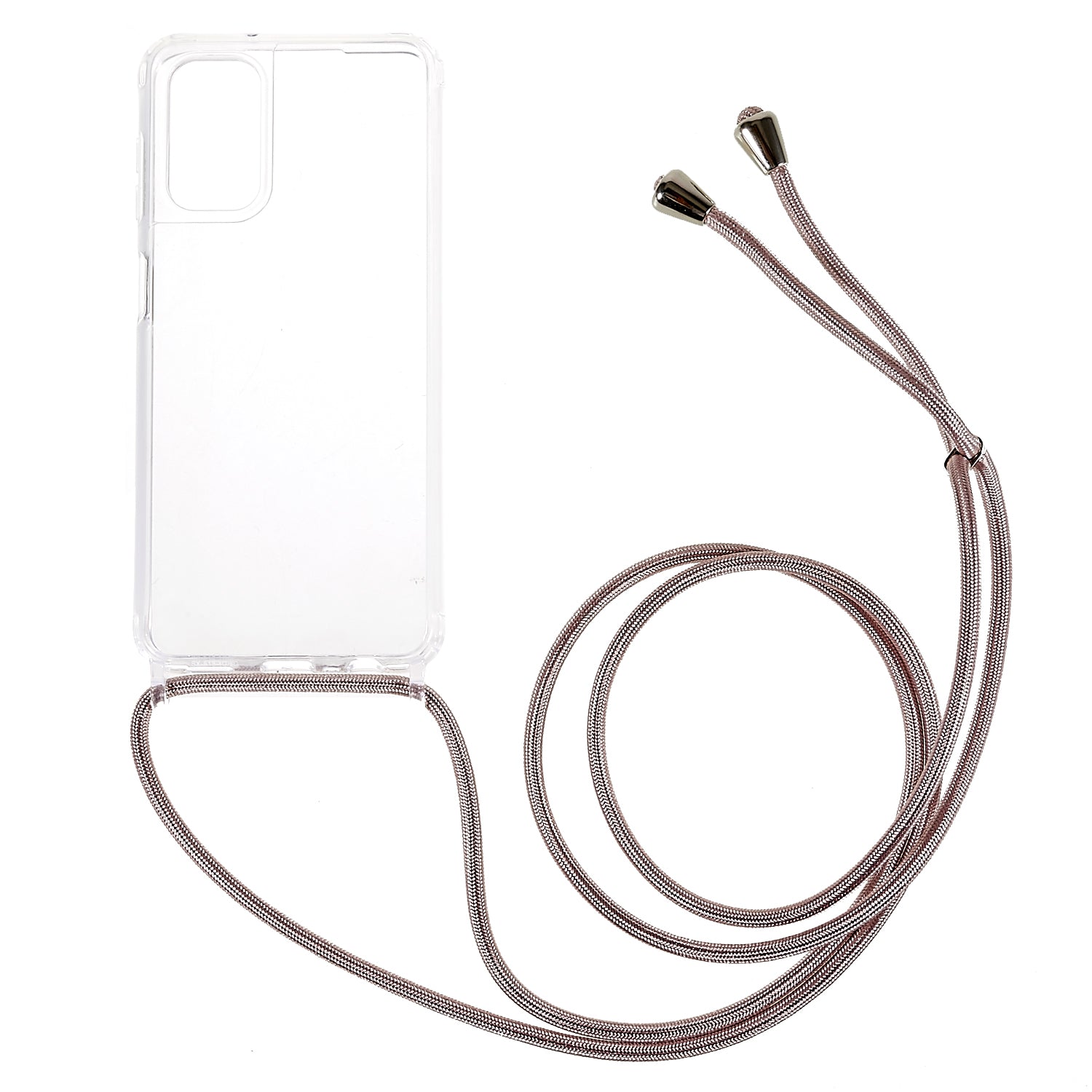 For Samsung Galaxy A04s 4G (164.7 x 76.7 x 9.1 mm Phone Case Clear Acrylic + TPU Bumper Protective Cover with Lanyard