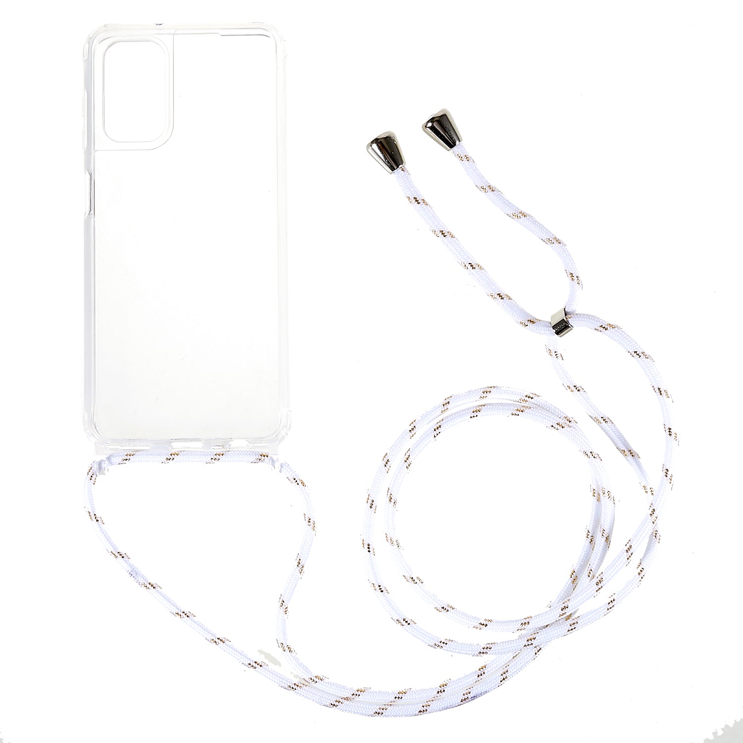 For Samsung Galaxy A04s 4G (164.7 x 76.7 x 9.1 mm Phone Case Clear Acrylic + TPU Bumper Protective Cover with Lanyard