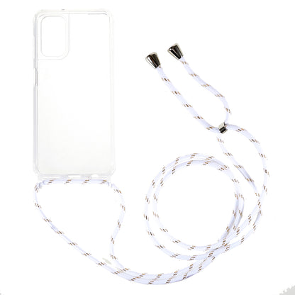 For Samsung Galaxy A04s 4G (164.7 x 76.7 x 9.1 mm Phone Case Clear Acrylic + TPU Bumper Protective Cover with Lanyard