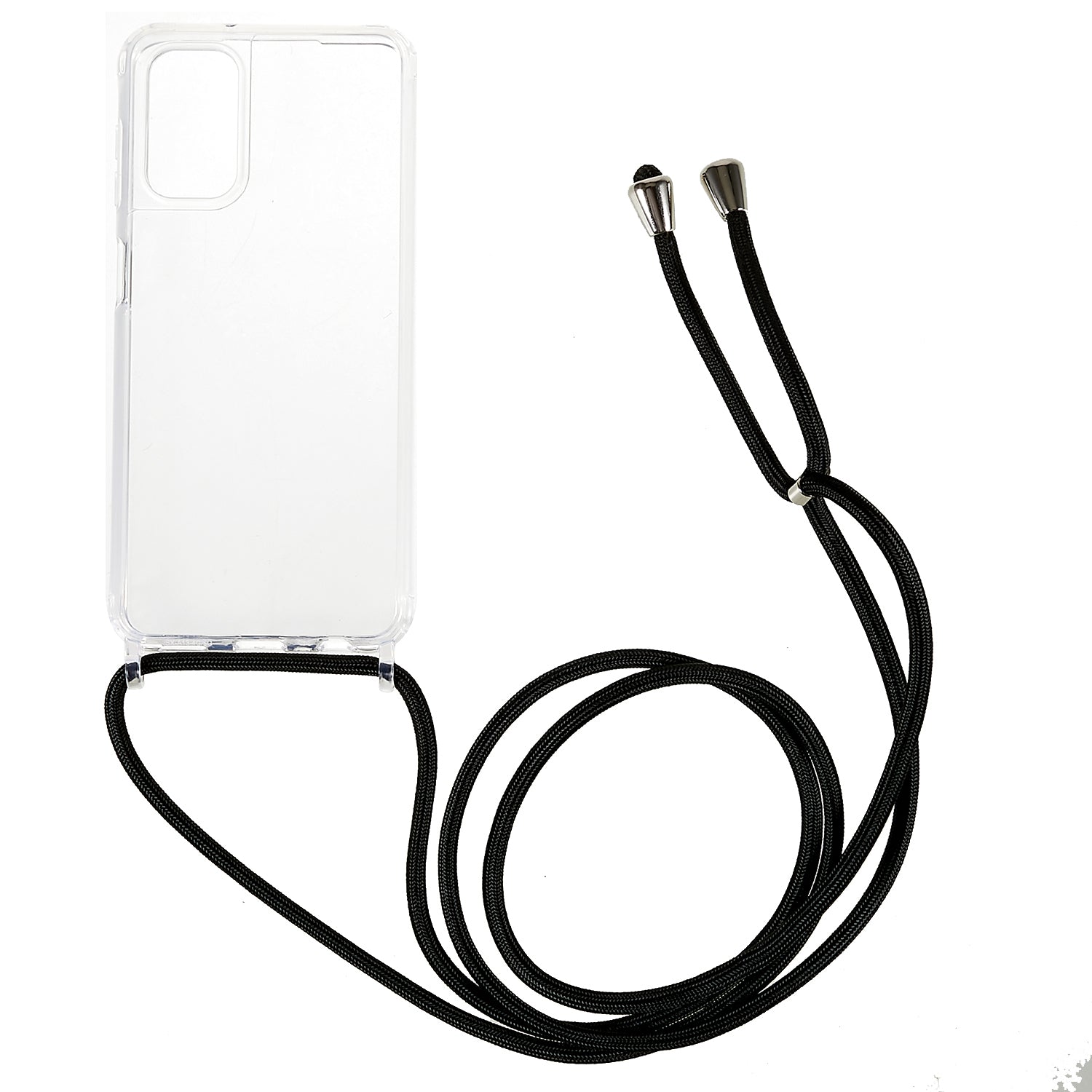 For Samsung Galaxy A04s 4G (164.7 x 76.7 x 9.1 mm Phone Case Clear Acrylic + TPU Bumper Protective Cover with Lanyard