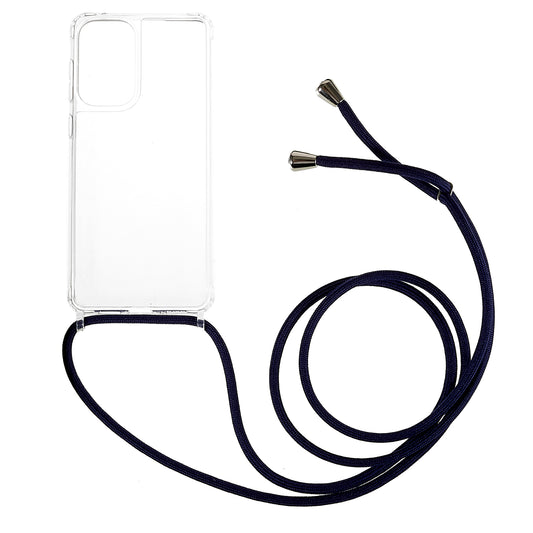 Clear Phone Case for Samsung Galaxy A53 5G, TPU+Acrylic Mobile Phone Cover with Lanyard