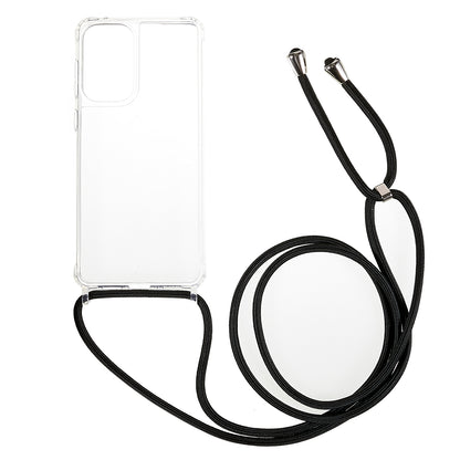Clear Phone Case for Samsung Galaxy A53 5G, TPU+Acrylic Mobile Phone Cover with Lanyard