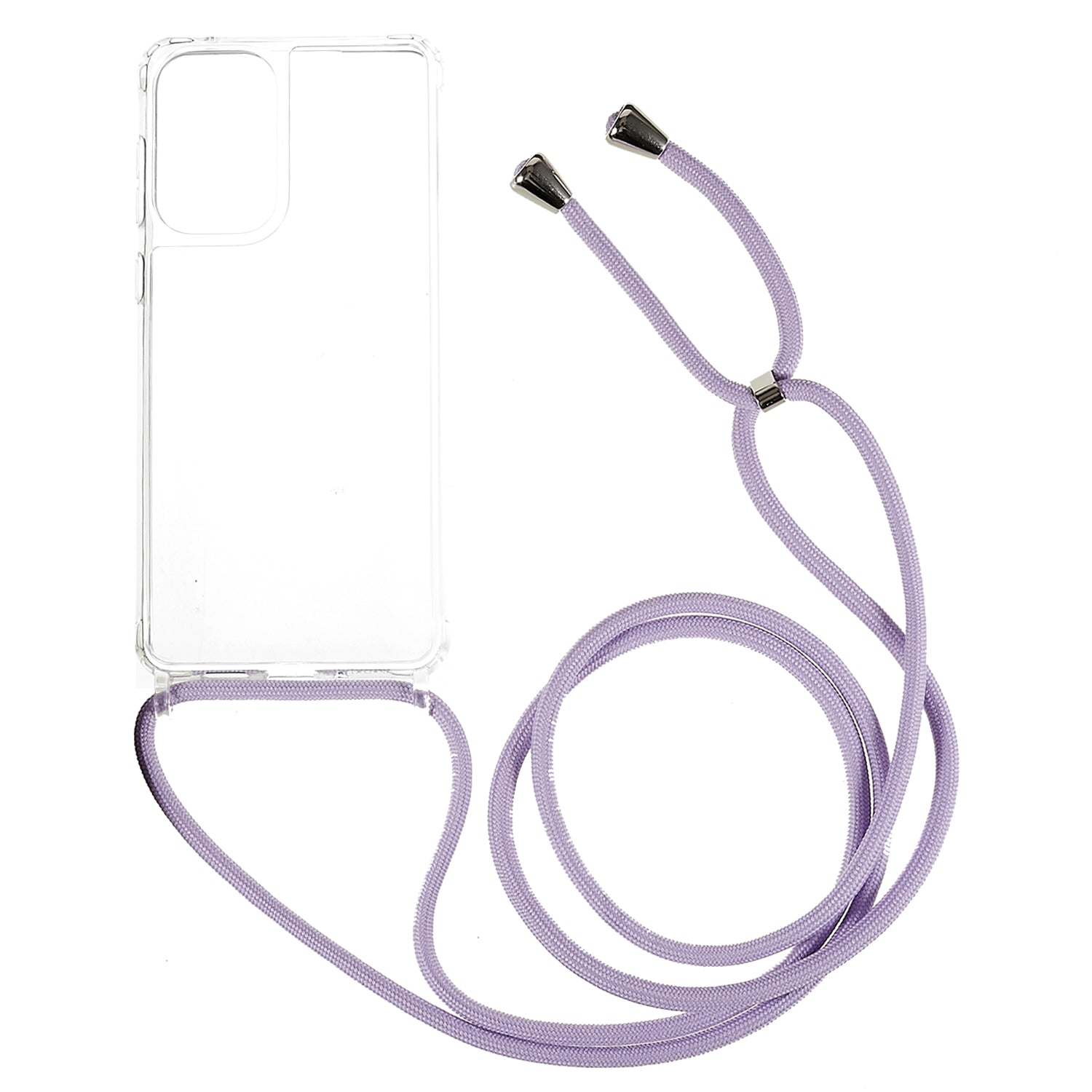 Clear Phone Case for Samsung Galaxy A53 5G, TPU+Acrylic Mobile Phone Cover with Lanyard