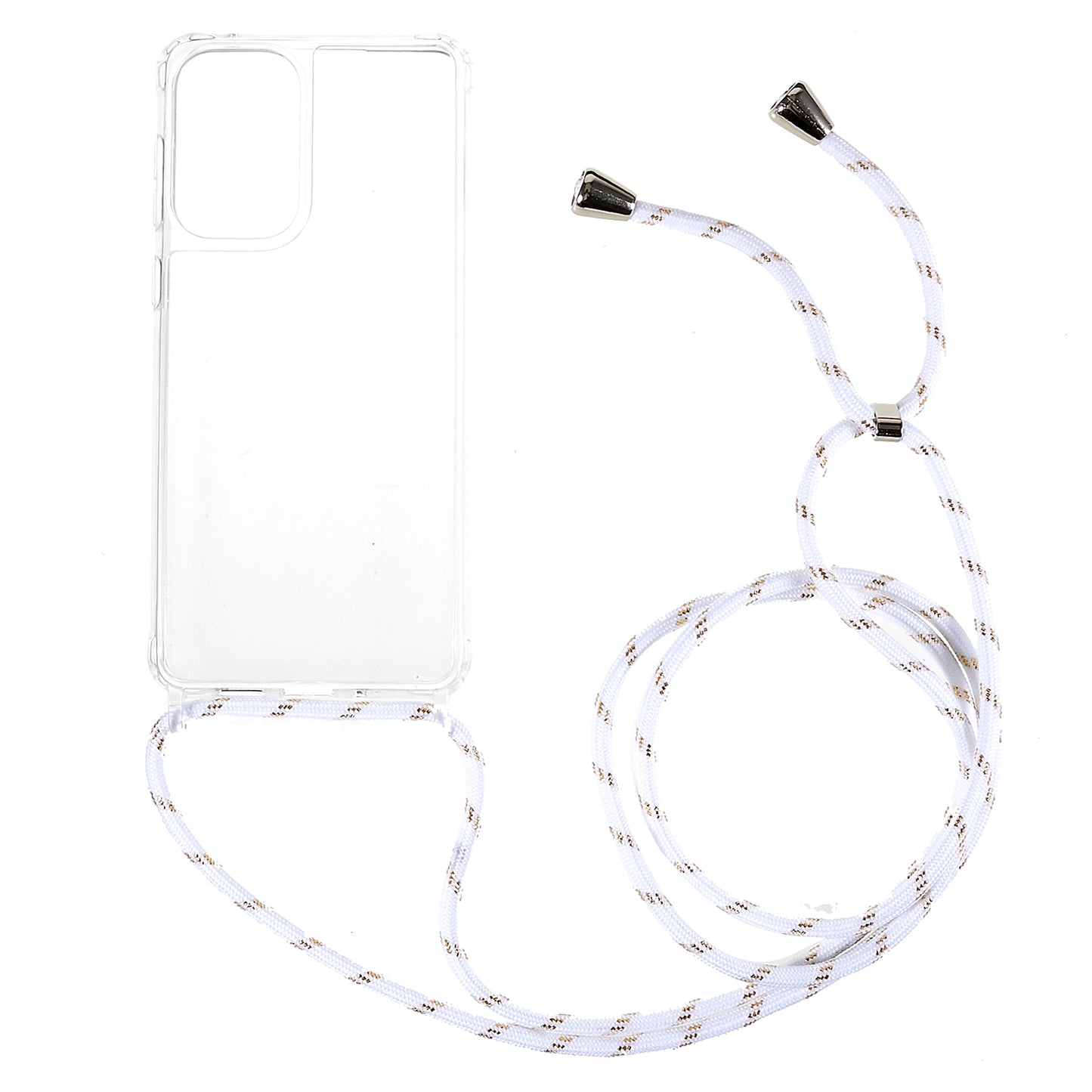 Clear Phone Case for Samsung Galaxy A53 5G, TPU+Acrylic Mobile Phone Cover with Lanyard