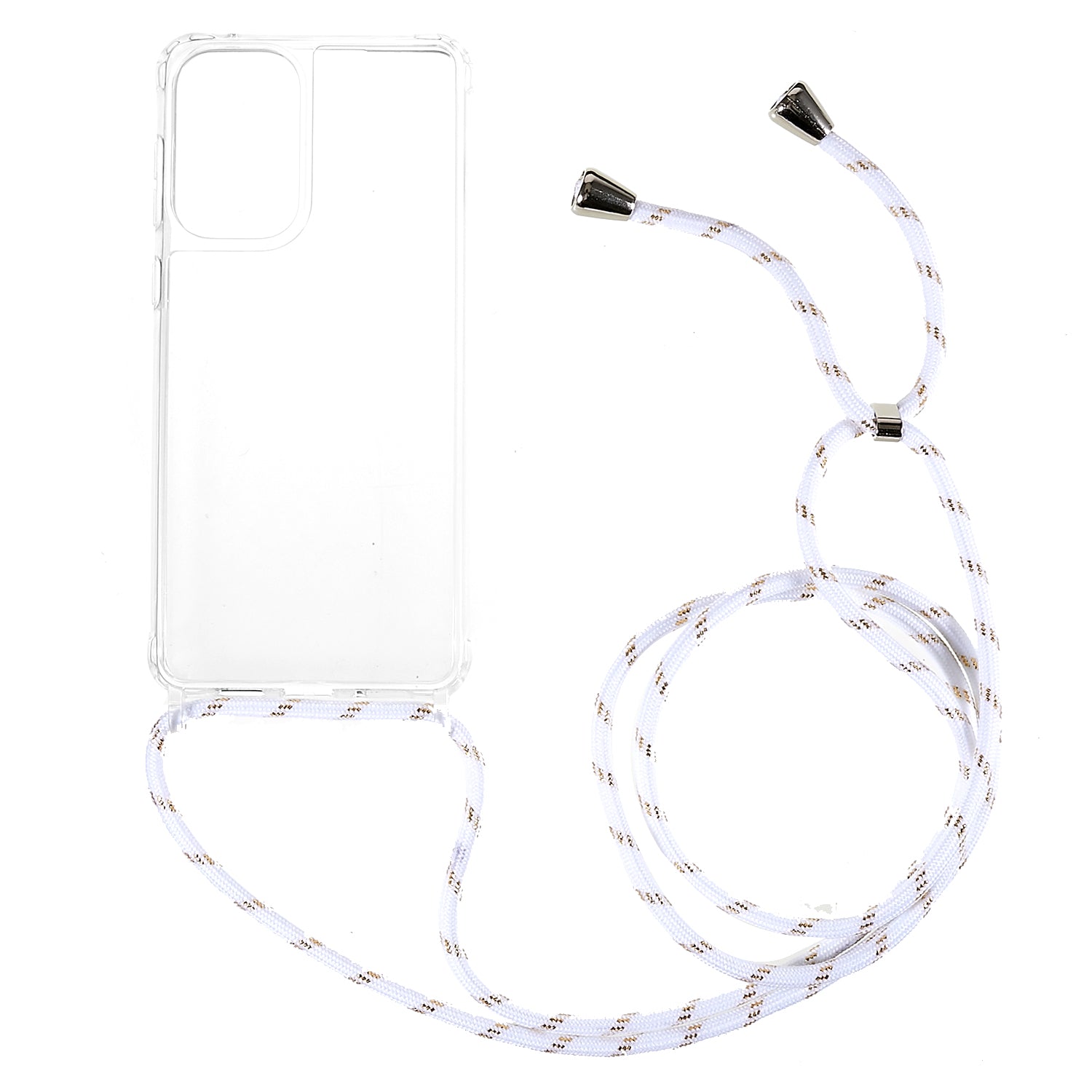 Clear Phone Case for Samsung Galaxy A53 5G, TPU+Acrylic Mobile Phone Cover with Lanyard