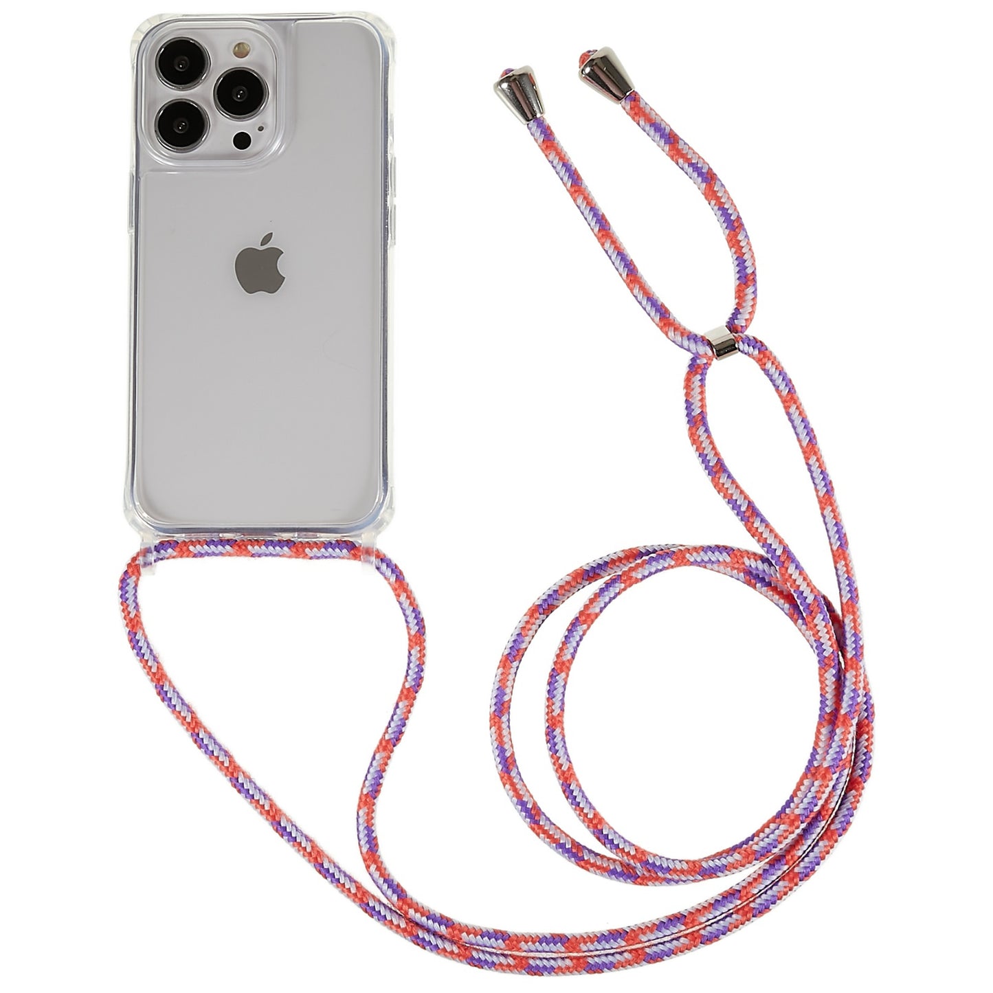 Clear Back Case for iPhone 13 Pro 6.1 inch, TPU+Acrylic Anti-fall Phone Cover with Lanyard