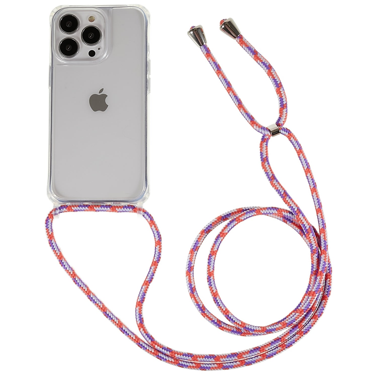 Clear Back Case for iPhone 13 Pro 6.1 inch, TPU+Acrylic Anti-fall Phone Cover with Lanyard