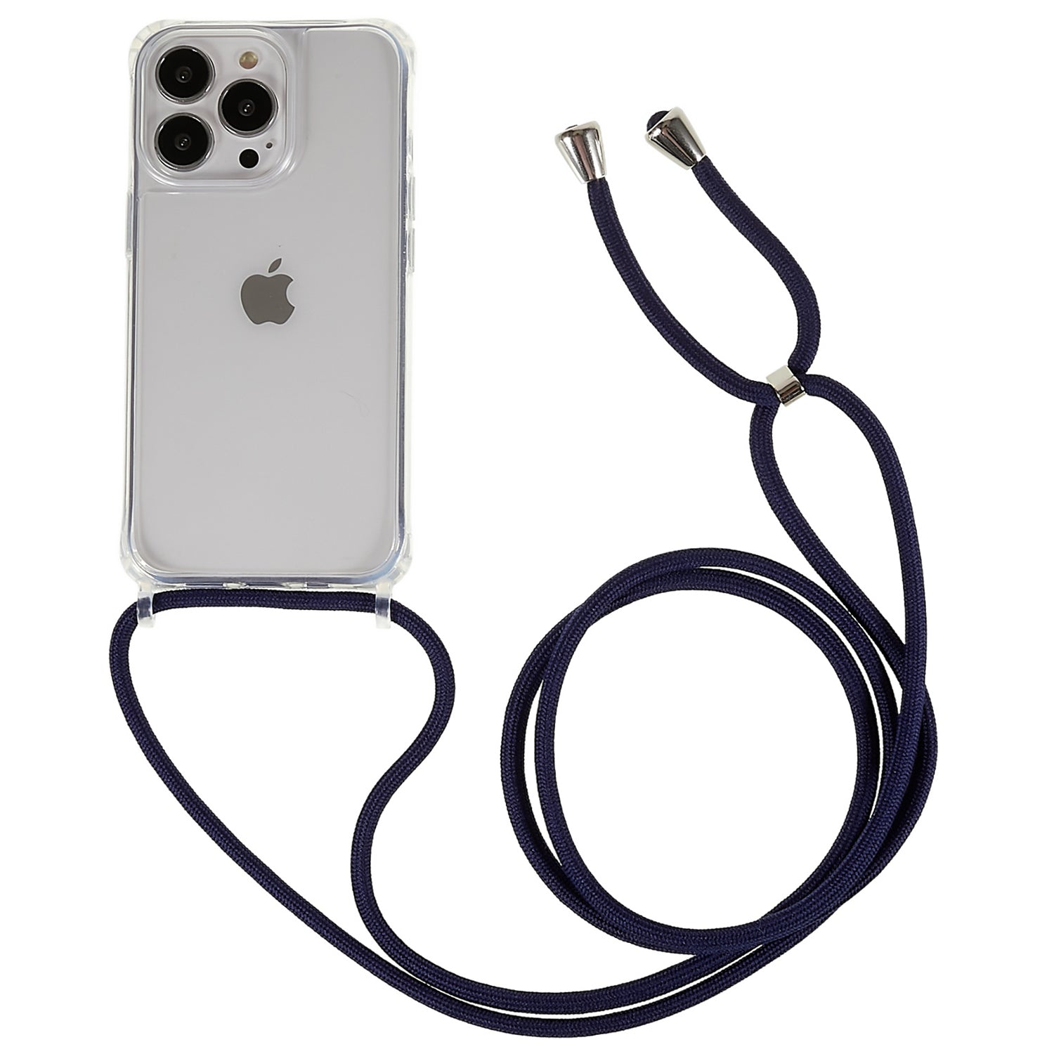 Clear Back Case for iPhone 13 Pro 6.1 inch, TPU+Acrylic Anti-fall Phone Cover with Lanyard