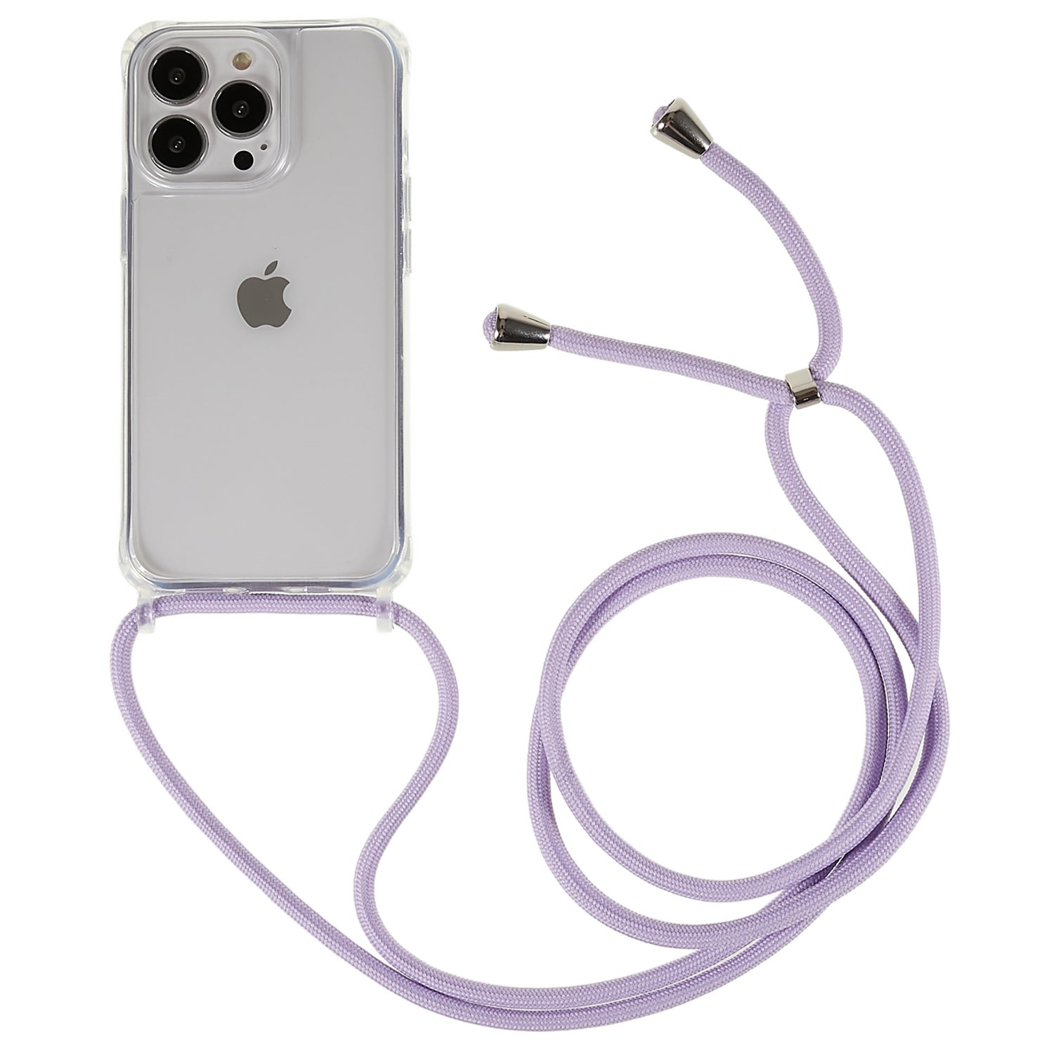 Clear Back Case for iPhone 13 Pro 6.1 inch, TPU+Acrylic Anti-fall Phone Cover with Lanyard