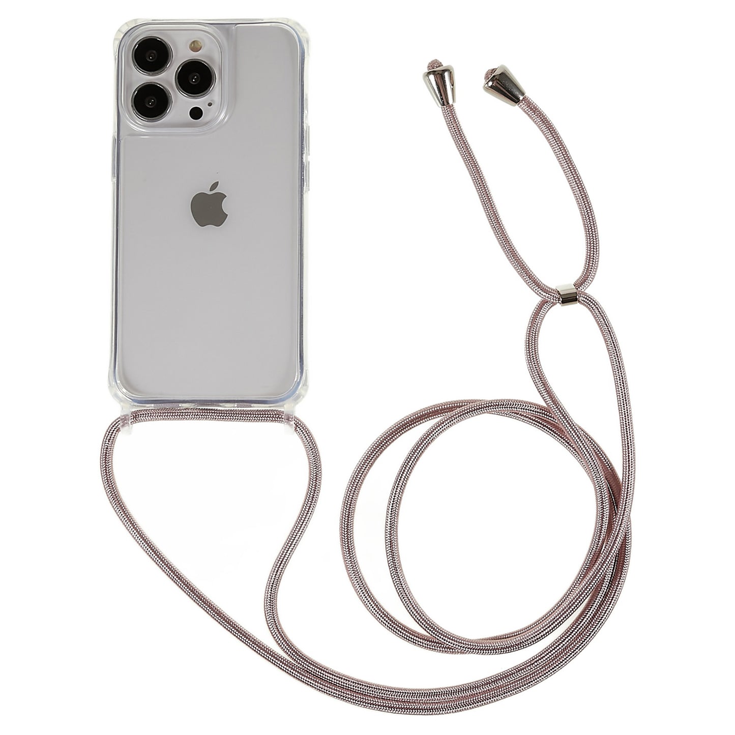 Clear Back Case for iPhone 13 Pro 6.1 inch, TPU+Acrylic Anti-fall Phone Cover with Lanyard