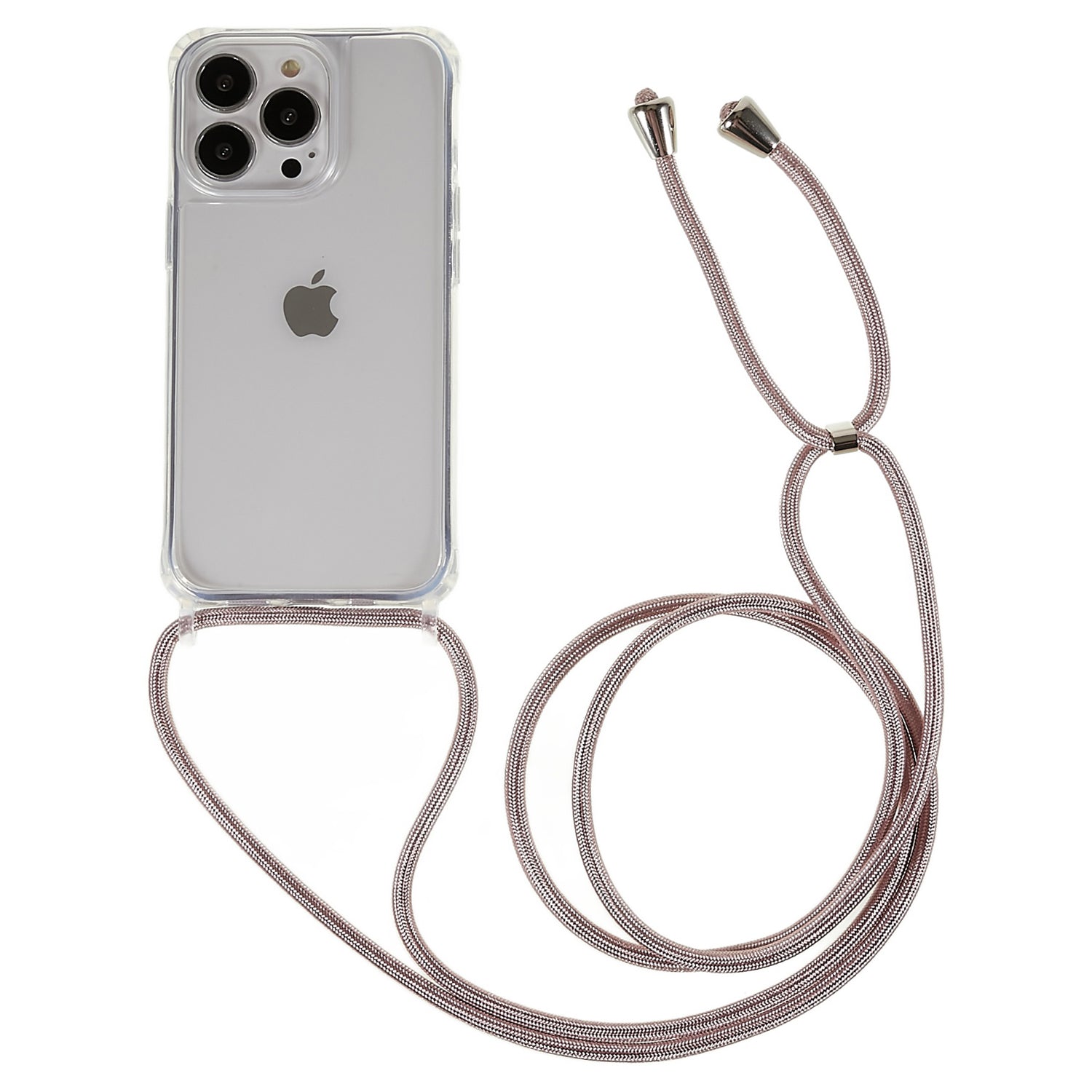 Clear Back Case for iPhone 13 Pro 6.1 inch, TPU+Acrylic Anti-fall Phone Cover with Lanyard
