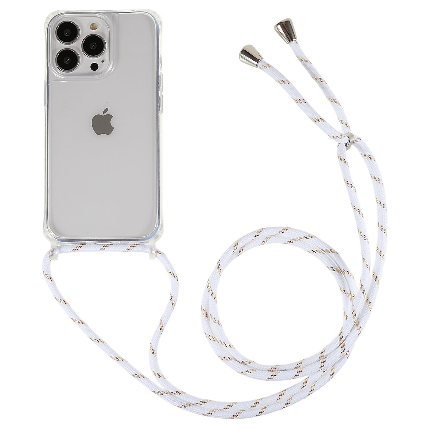 Clear Back Case for iPhone 13 Pro 6.1 inch, TPU+Acrylic Anti-fall Phone Cover with Lanyard