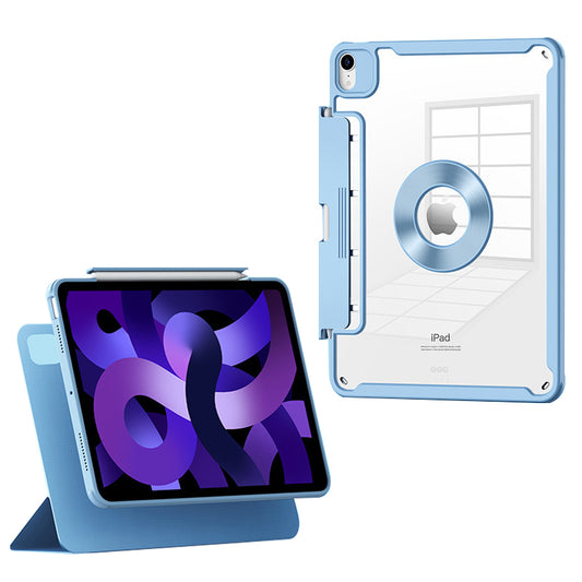 For iPad mini (2021) Drawer Pen Slot Design Magnetic Detachable Case Full Protection PU Leather Tablet Stand Cover