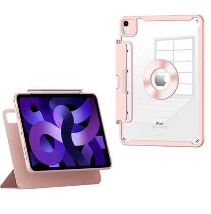 For iPad mini (2021) Drawer Pen Slot Design Magnetic Detachable Case Full Protection PU Leather Tablet Stand Cover