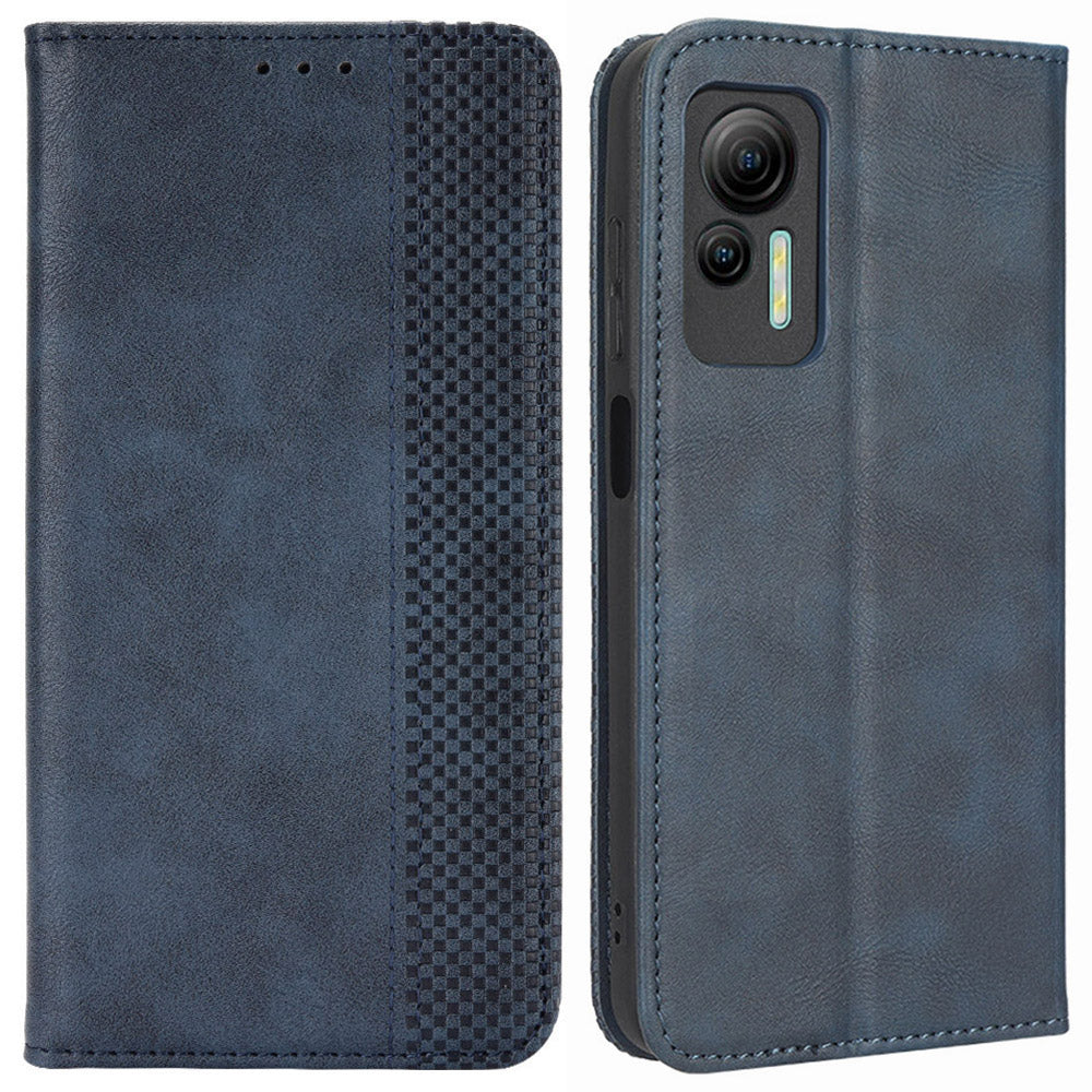 Retro Texture Wallet Phone Cover for Ulefone Note 14, Magnetic Auto Closing Imprinted Pattern PU Leather Phone Case