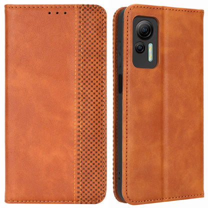 Retro Texture Wallet Phone Cover for Ulefone Note 14, Magnetic Auto Closing Imprinted Pattern PU Leather Phone Case